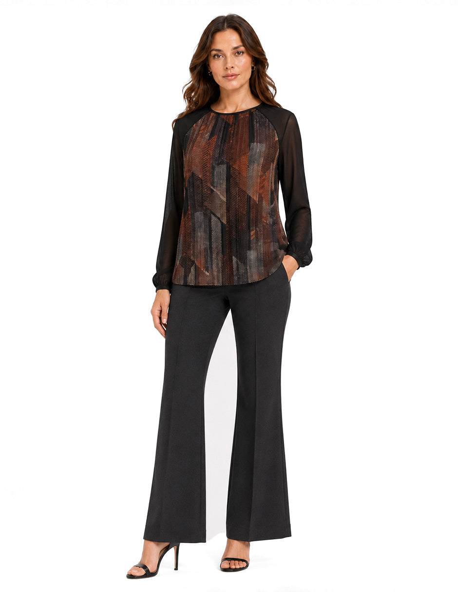 Blusa Negro Combinado Esenciales