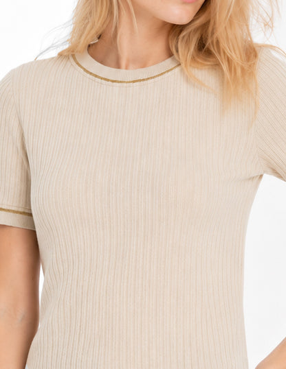 Blusa Tejida Beige Mariam