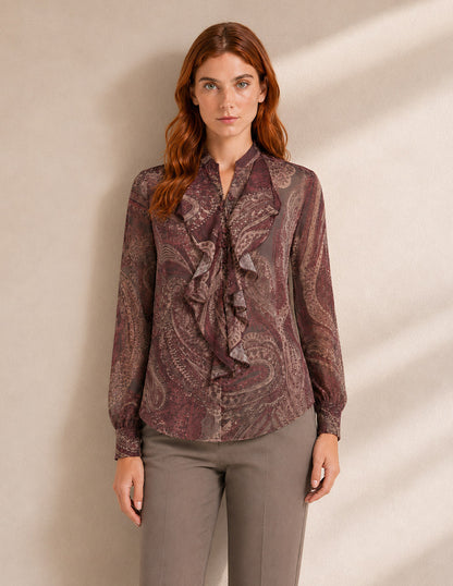 Blusa Beige Estampada Brielle