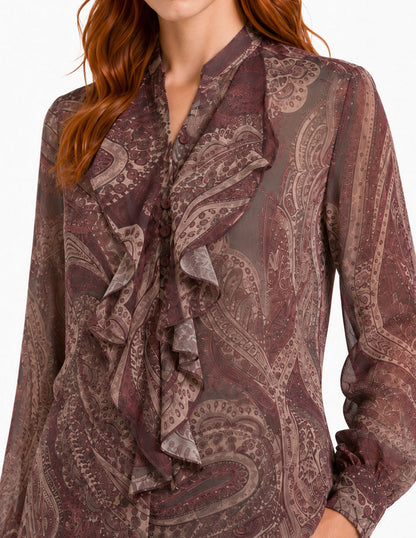 Blusa Beige Estampada Brielle