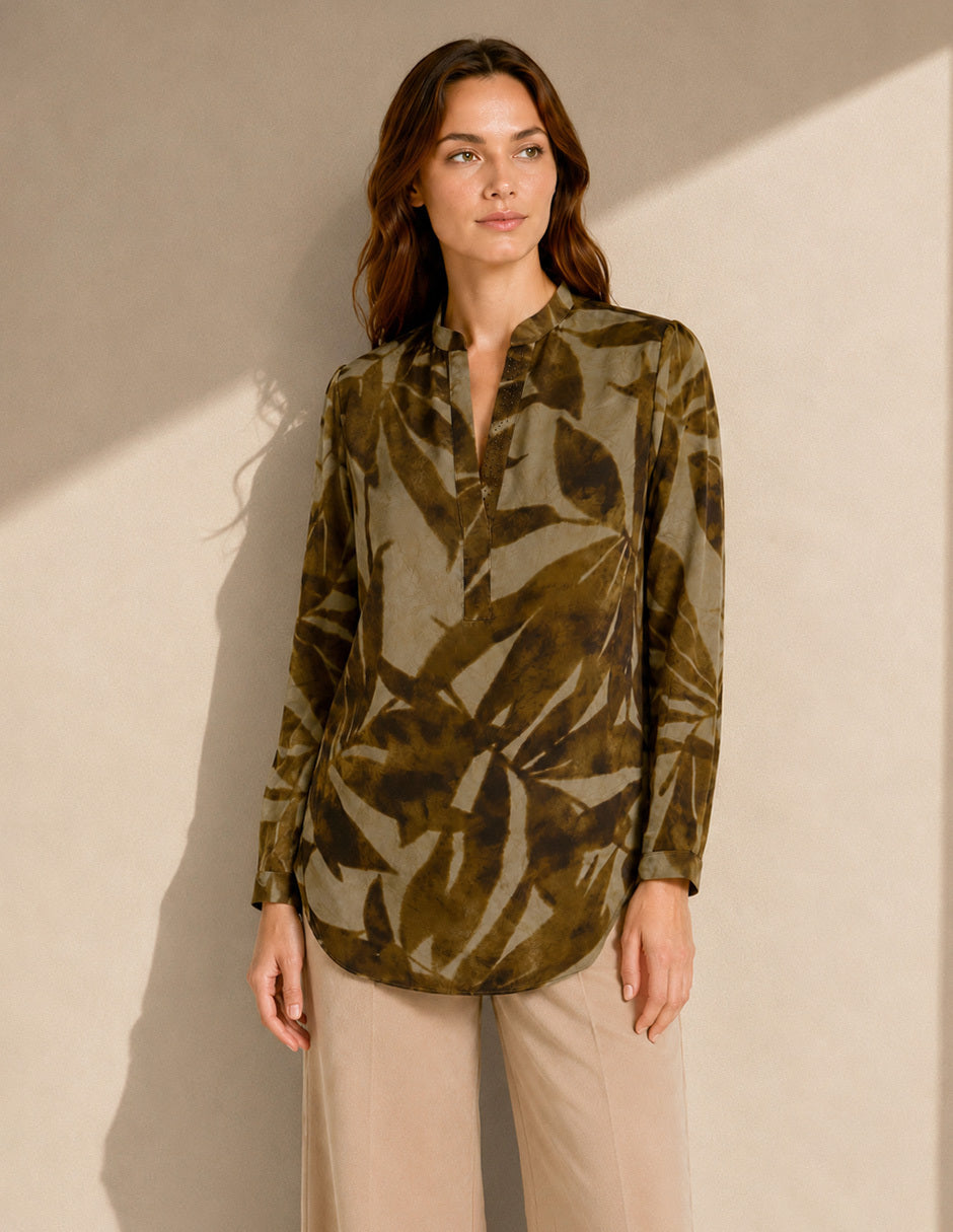 Blusa Café Estampada Gaby
