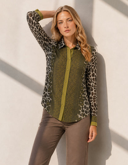 Blusa Camisera Verde Rosaura