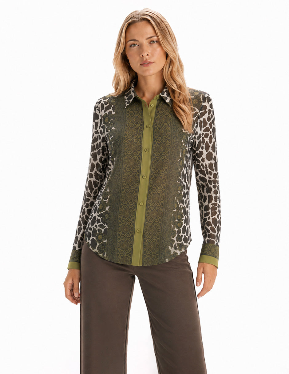 Blusa Camisera Verde Rosaura