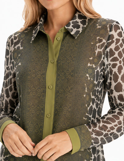 Blusa Camisera Verde Rosaura