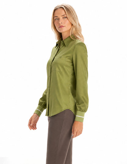 Blusa Satinada Verde Rosaura