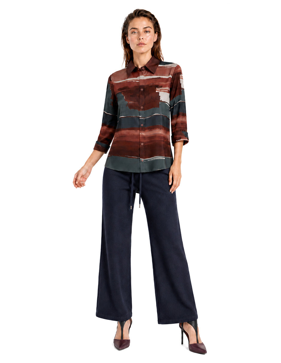 Blusa Vino Estampada Laia