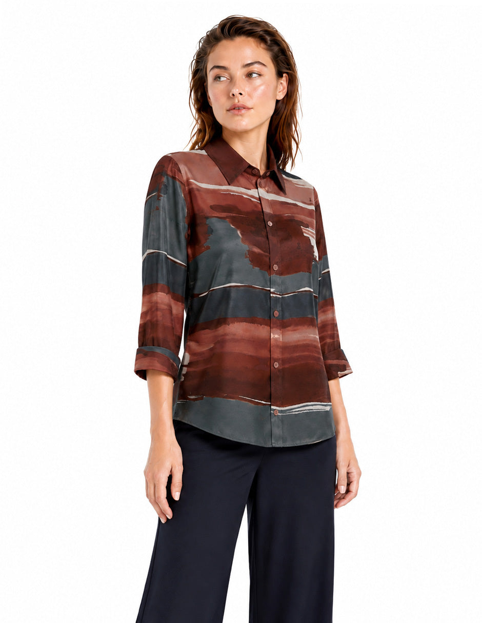 Blusa Vino Estampada Laia