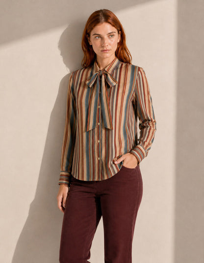 Blusa Beige Estampada Analisa