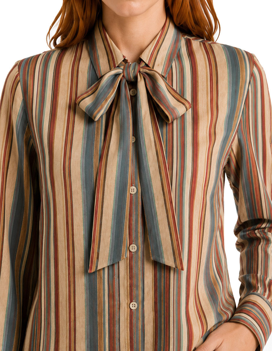 Blusa Beige Estampada Analisa