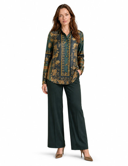 Blusa Verde Estampada Celia