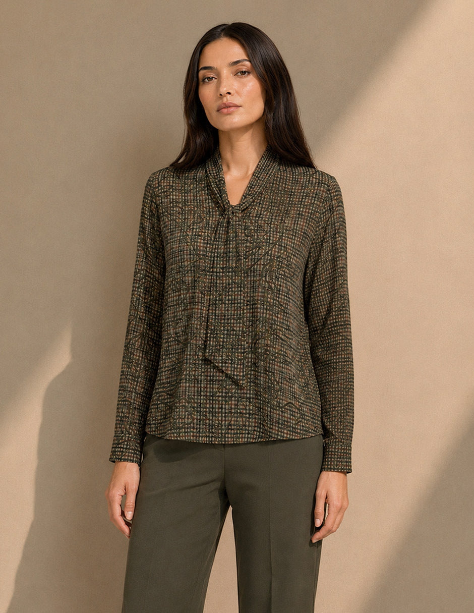 Blusa Verde Estampada Dulce