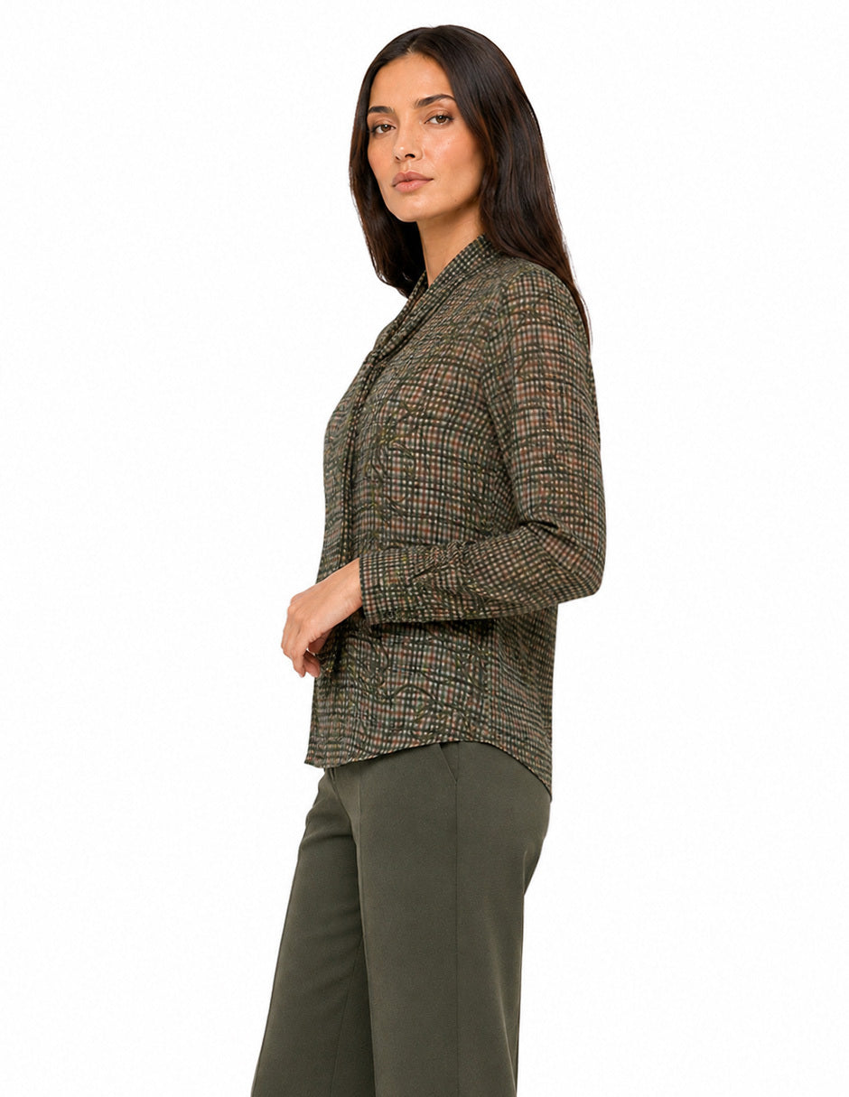 Blusa Verde Estampada Dulce