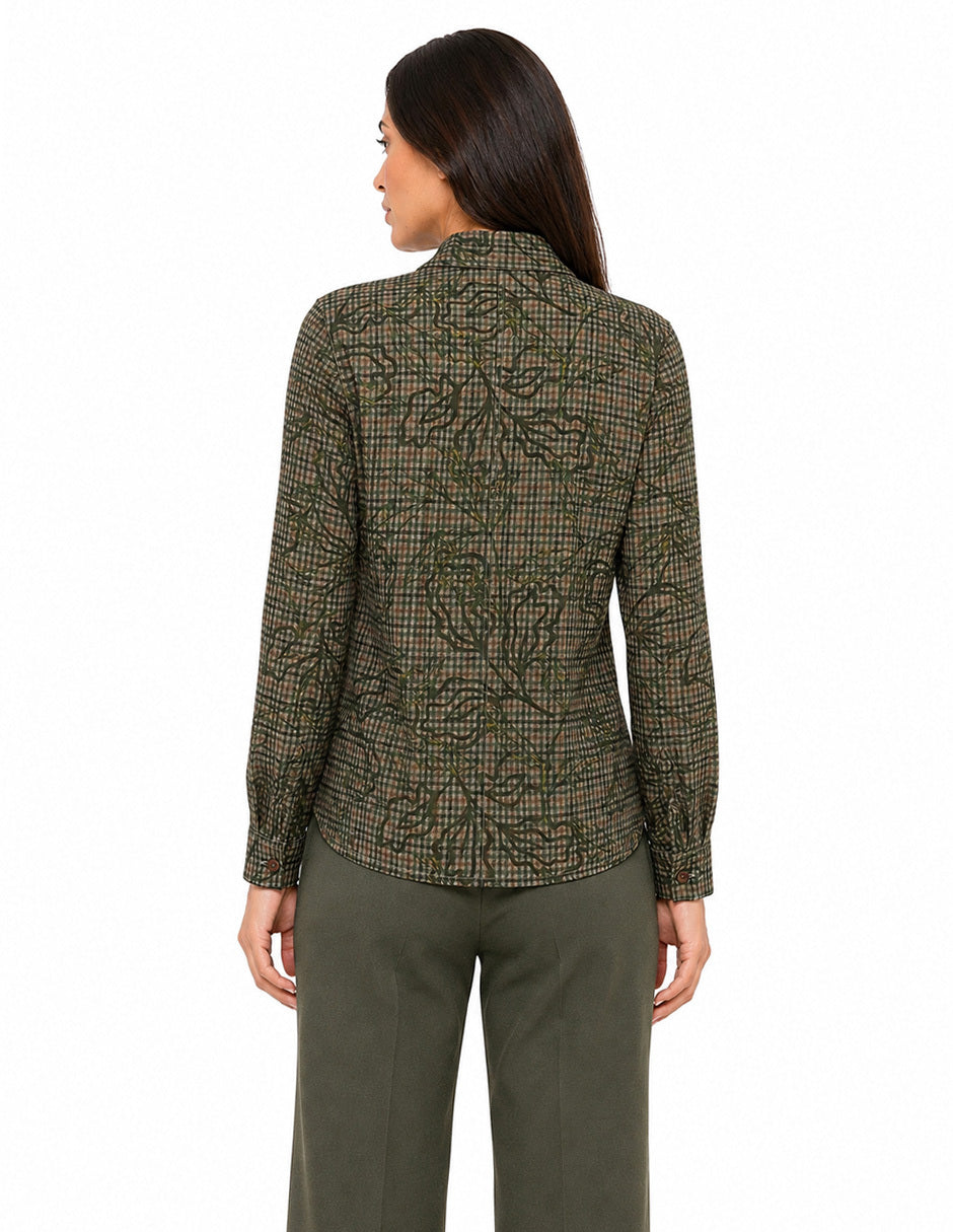 Blusa Verde Estampada Dulce