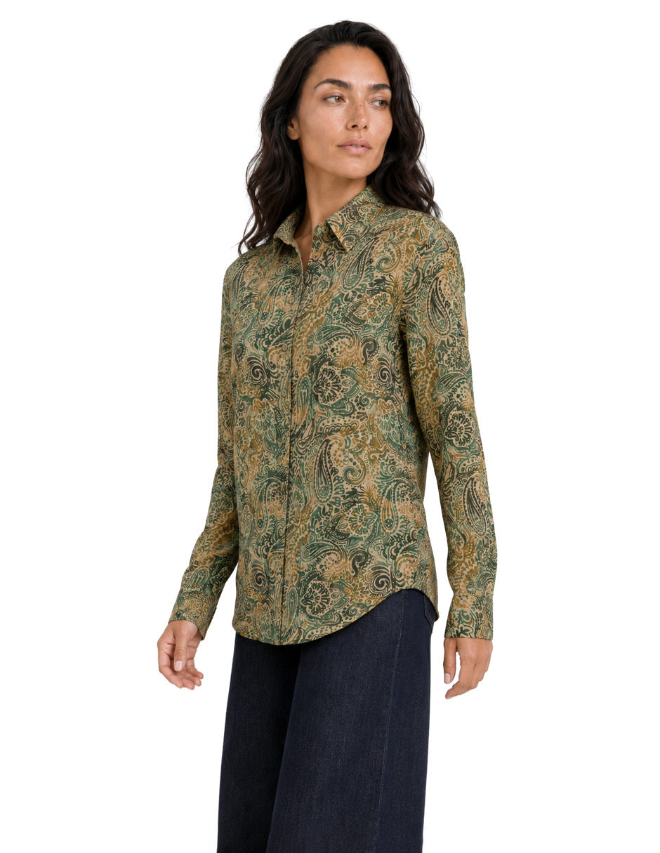 Blusa Verde Estampada Solagne