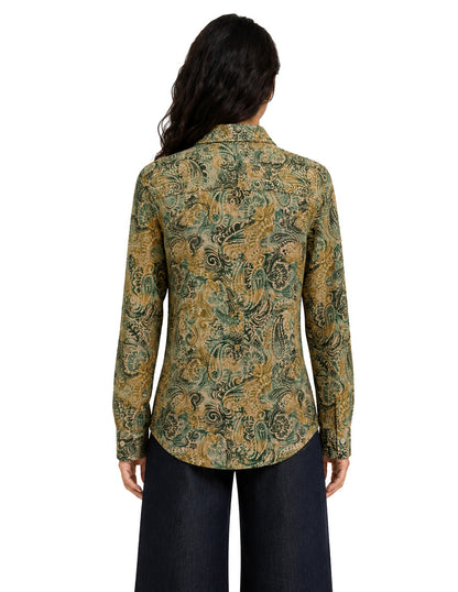 Blusa Verde Estampada Solagne