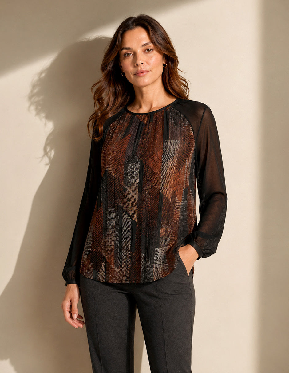 Blusa Negro Combinado Esenciales