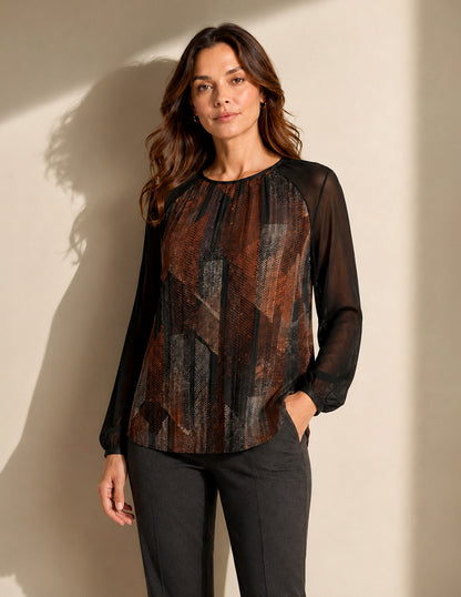 Blusa Negro Combinado Esenciales