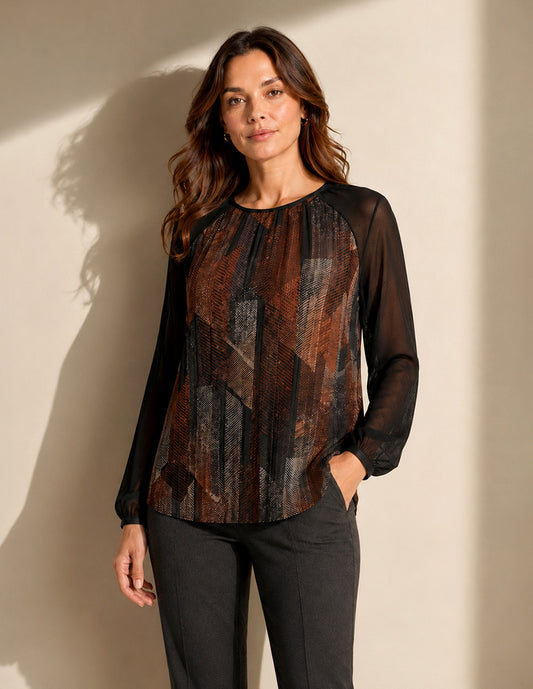 Blusa Negro Combinado Esenciales