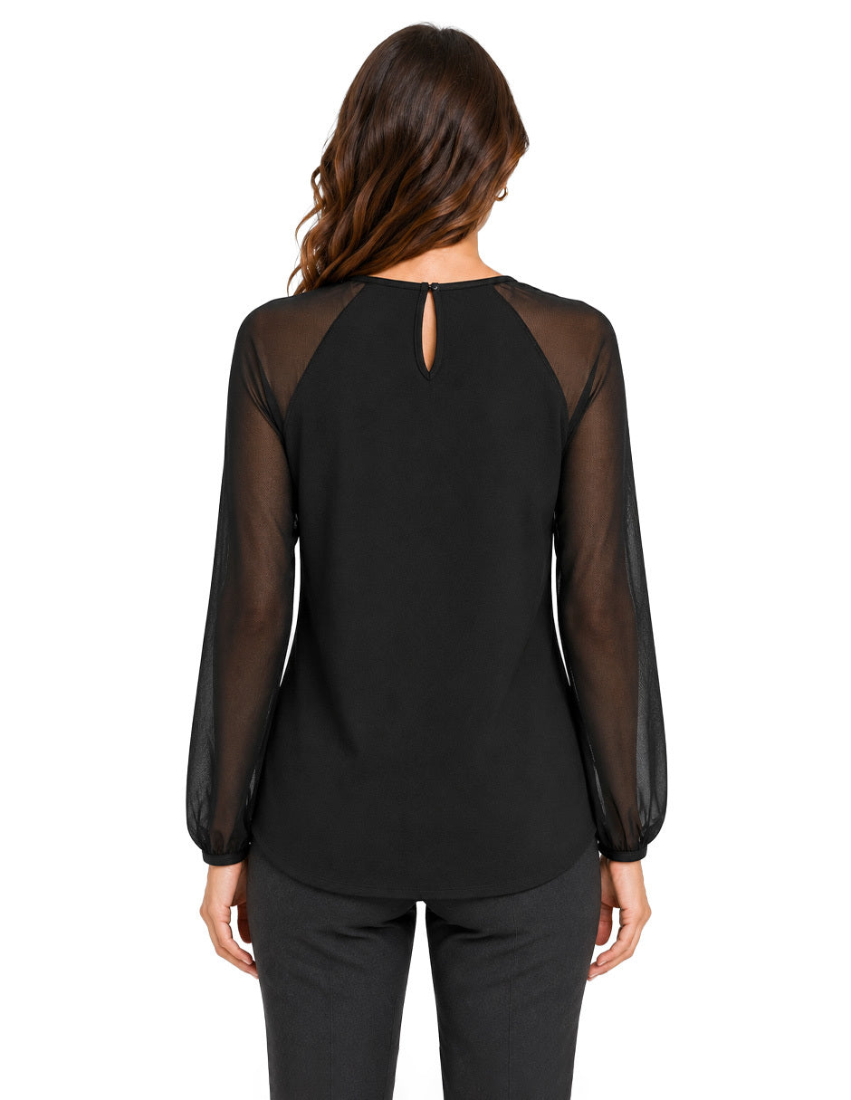Blusa Negro Combinado Esenciales