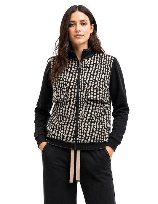 Sudadera Negra Combinada Comfort