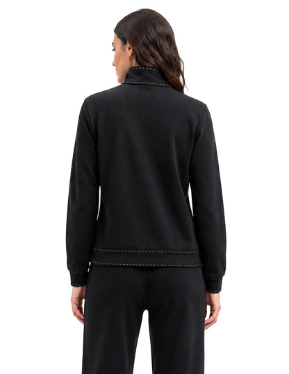 Sudadera Negra Combinada Comfort