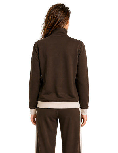 Sudadera Café Combinada Comfort