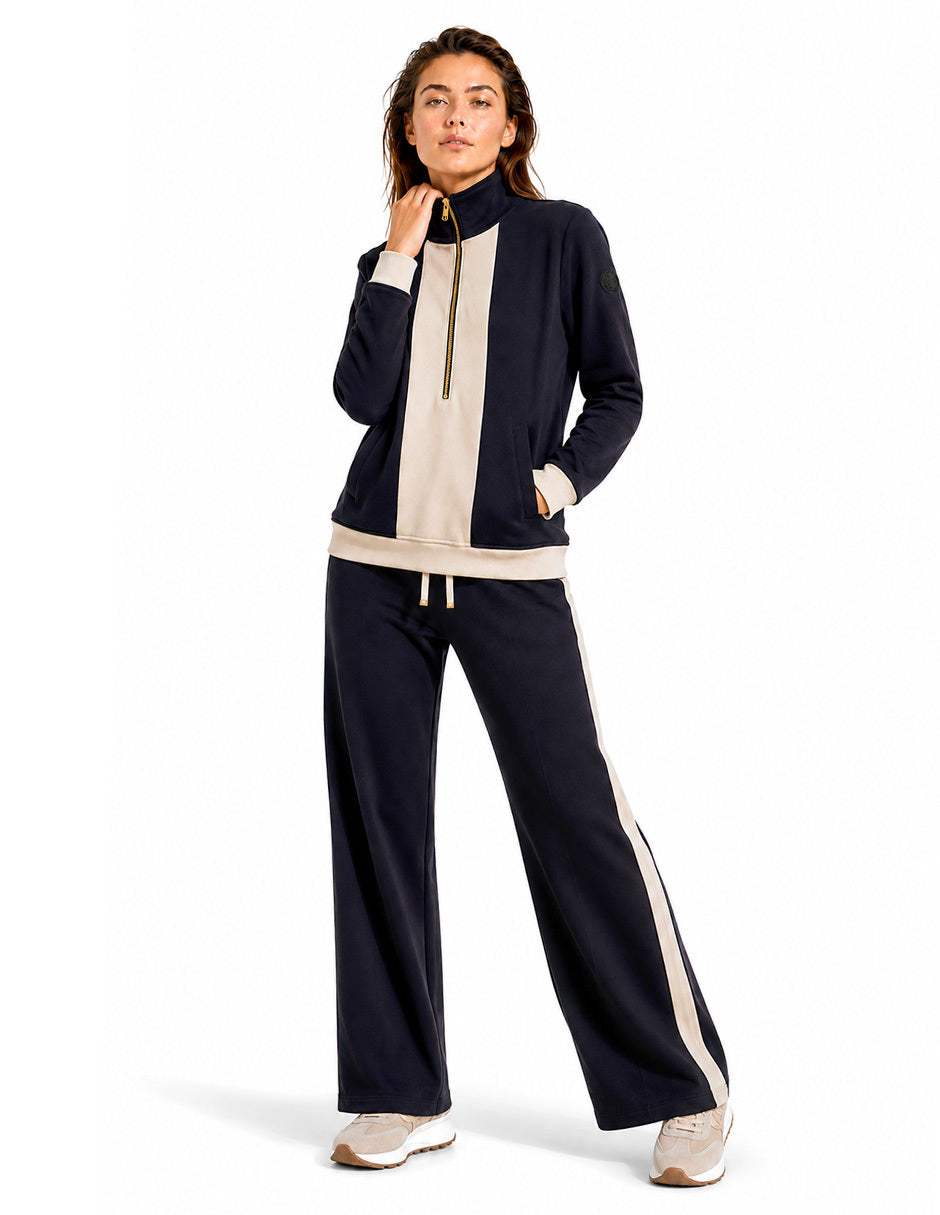 Sudadera Café Combinada Comfort