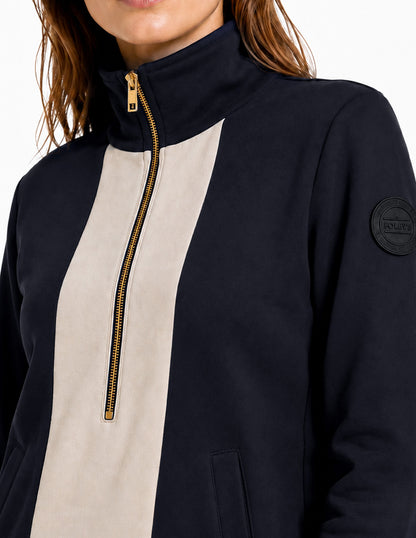 Sudadera Café Combinada Comfort