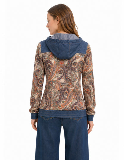 Sudadera Beige Estampada Esenciales
