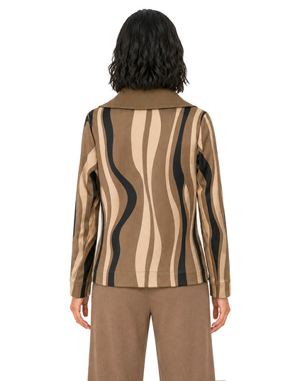 Sudadera Beige Estampada Comfort