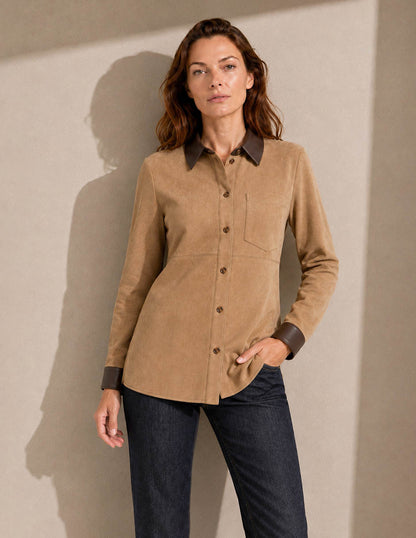 Camisola Gamuza Camel Esenciales