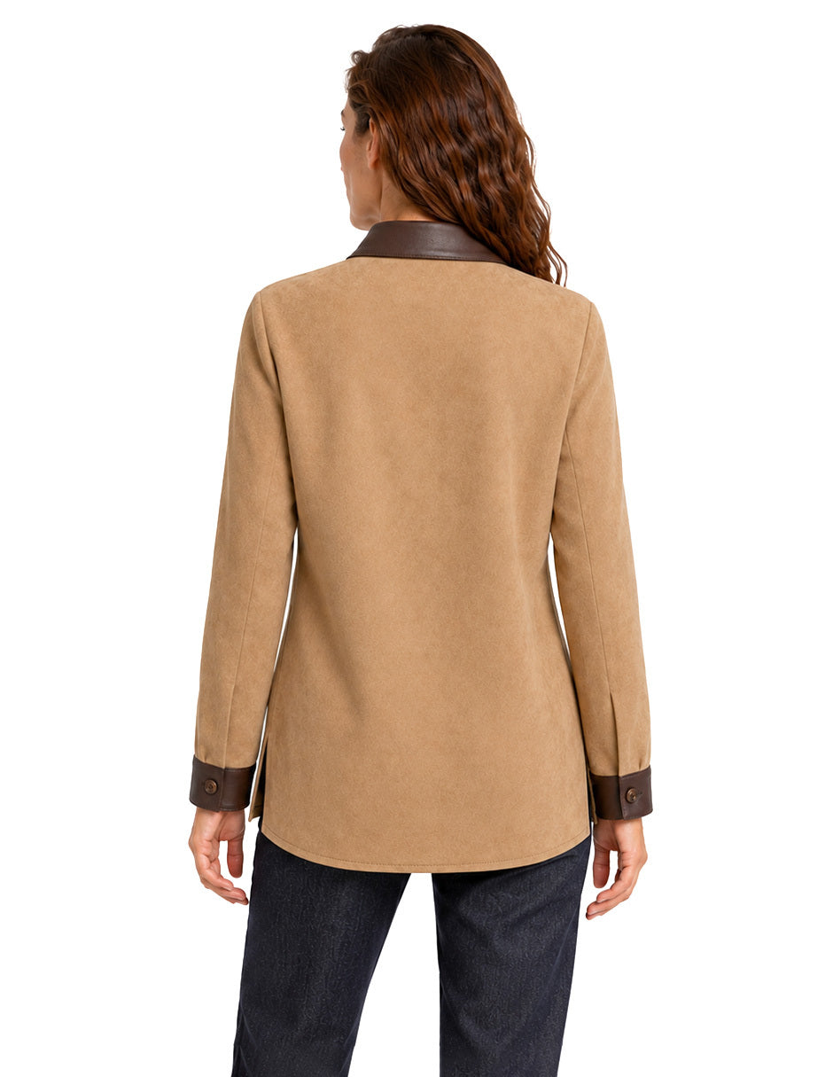 Camisola Gamuza Camel Esenciales