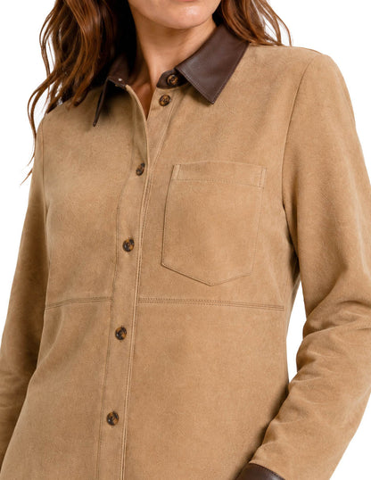 Camisola Gamuza Camel Esenciales
