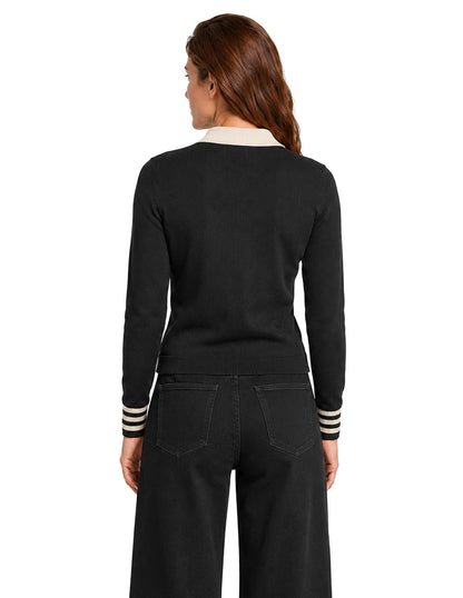 Suéter Combinado Negro Esenciales