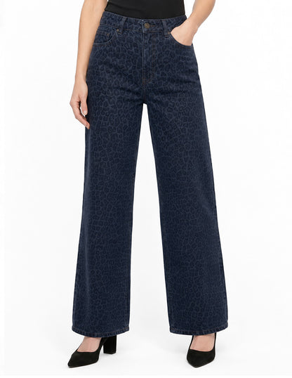 Jeans Marino Animal Print Esenciales