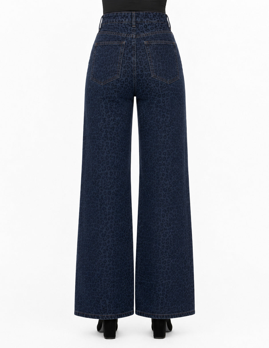 Jeans Marino Animal Print Esenciales