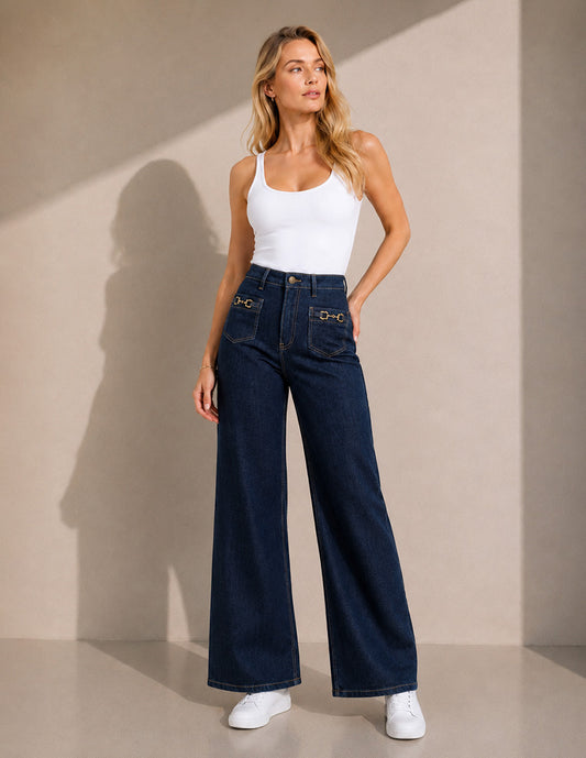 Jeans Marino Liso Esenciales
