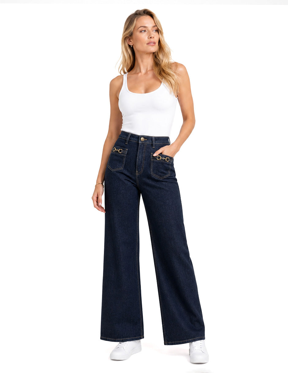 Jeans Marino Liso Esenciales