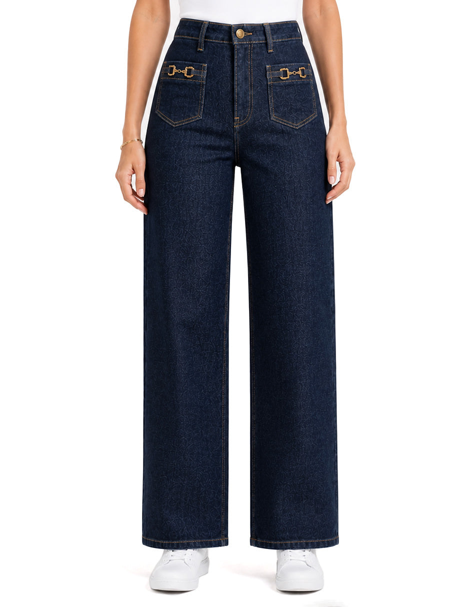 Jeans Marino Liso Esenciales